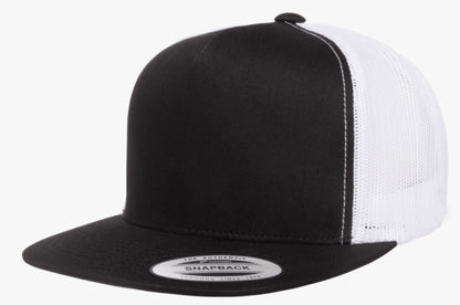 Yupoong 6006T Classic Flat Bill, Snapback Trucker Hat